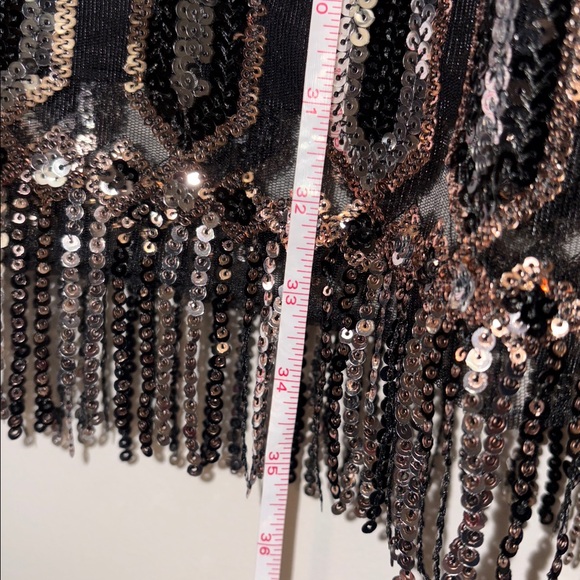Zara Sequins Fringe Dress Medium - Picture 16 of 16